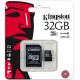 Карта пам'яті Kingston microSDHC 32GB Class 10 UHS-I R45/W10MB/s + адаптер SD